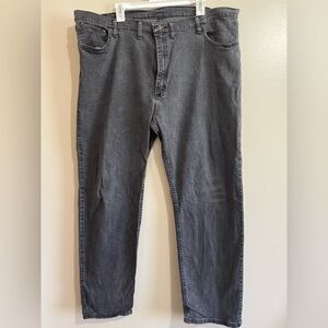 Wrangler Comfort Superior Regular Fit Jeans Men’s 44x32 Gray Black Denim